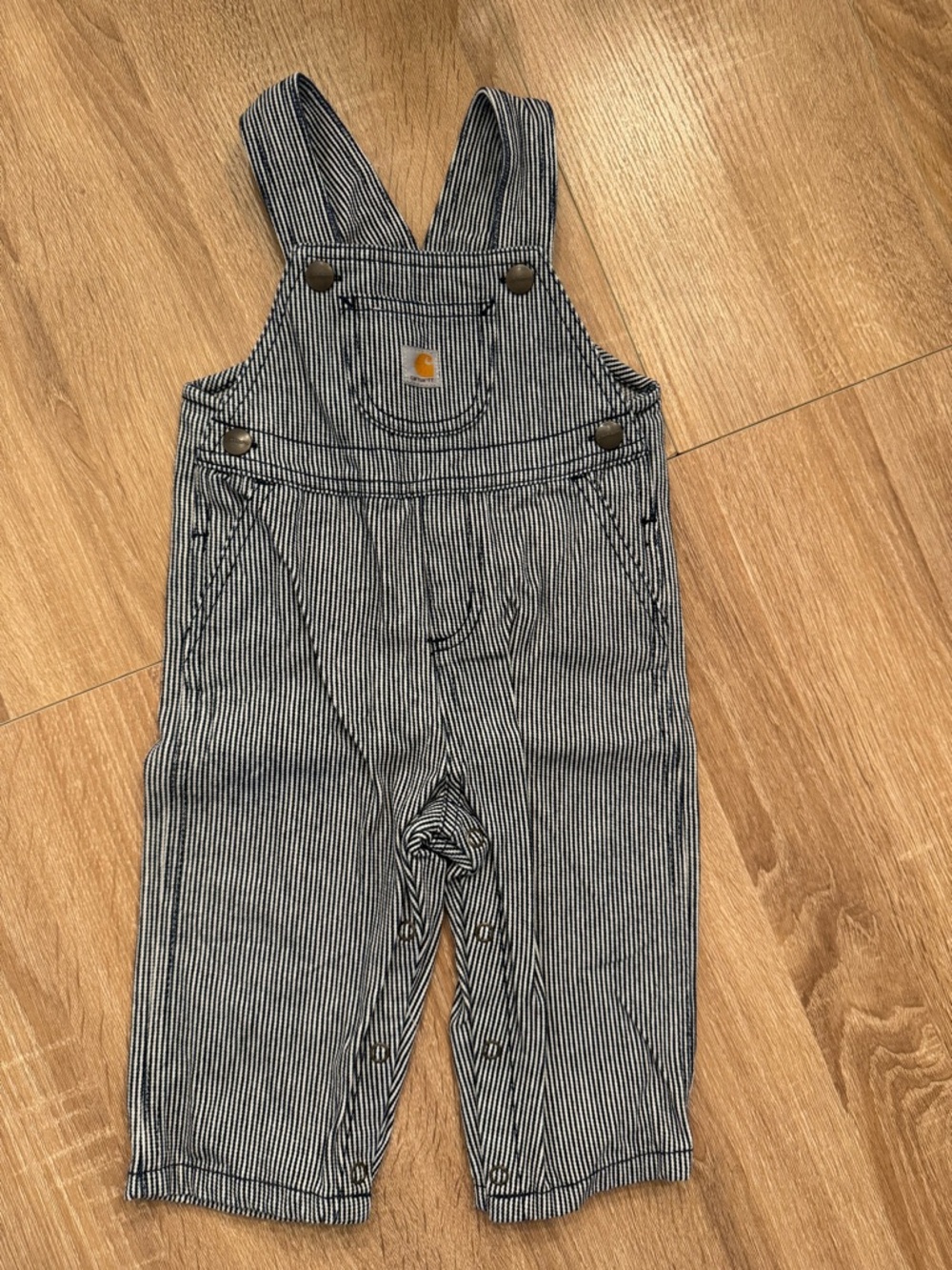 Carhartt Striped Black & White Kids Overalls